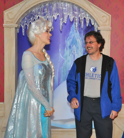 Elsa and I talking